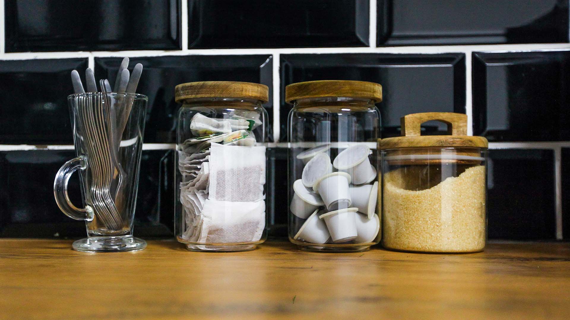 Studio 1 Coffee and Tea Station Coffee and tea station in studio 1 kitchen