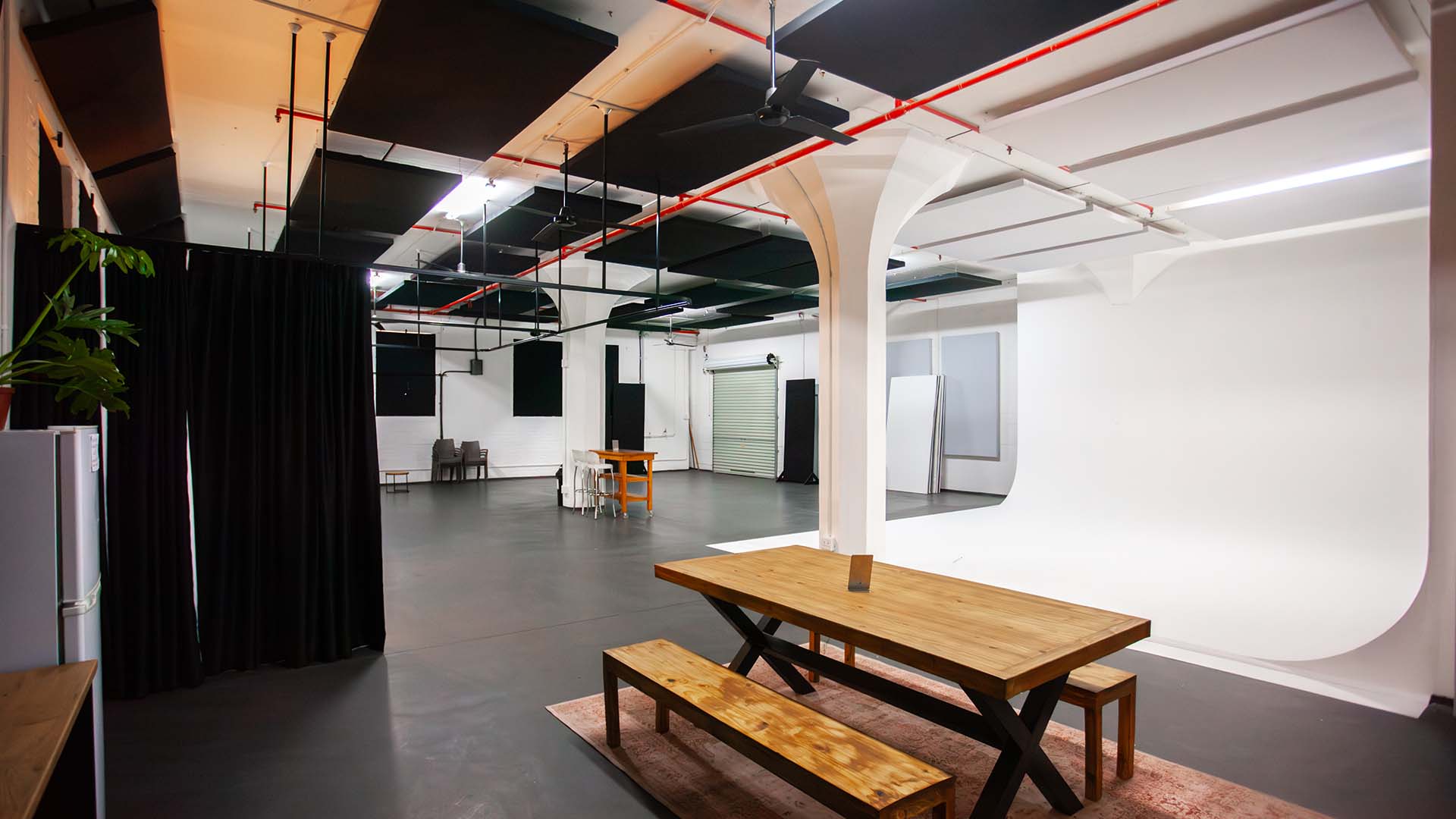 Studio 1 Kitchen POV Point of view from the kitchen in Studio 1