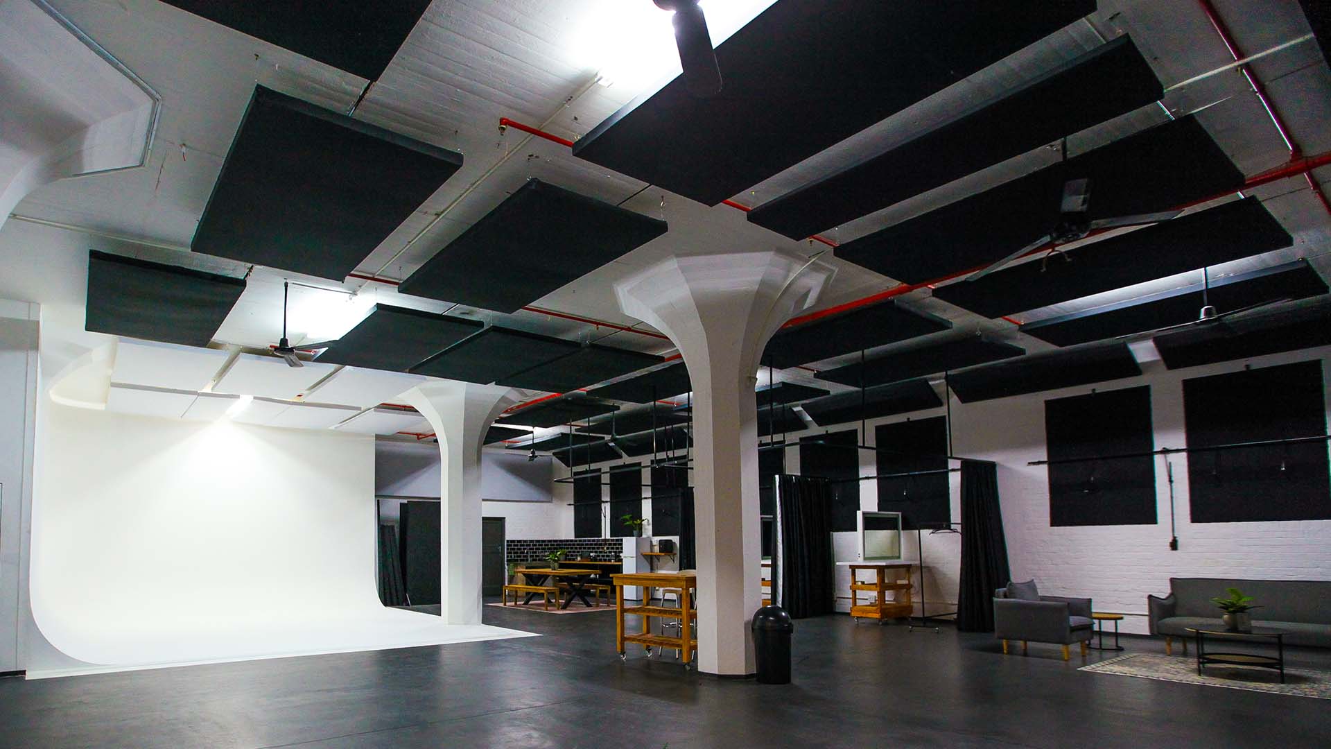 Studio 1 Roller Door POV Studio 1 from the view of the roller door